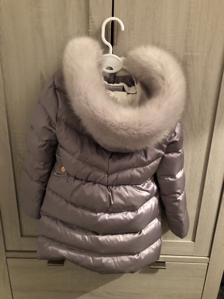 ted baker girls silver coat